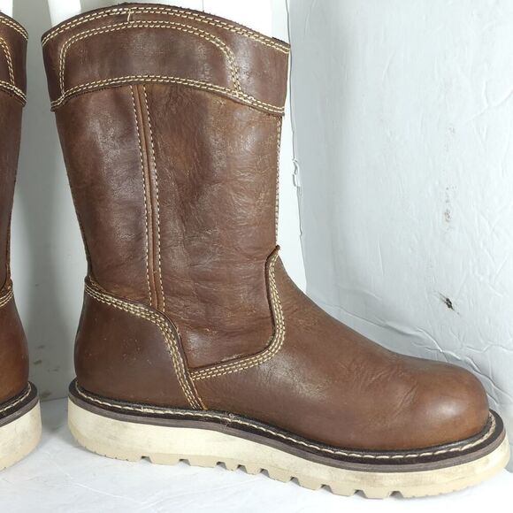 KEEN Men's Cincinnati Wellington US7D Leather Carbon Fiber Toe PullOn Work Boot - Picture 6 of 16